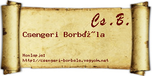 Csengeri Borbála névjegykártya