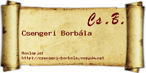 Csengeri Borbála névjegykártya