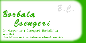 borbala csengeri business card